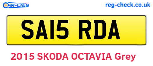 SA15RDA are the vehicle registration plates.