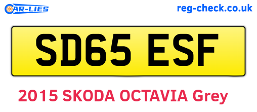 SD65ESF are the vehicle registration plates.