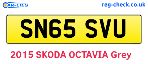 SN65SVU are the vehicle registration plates.