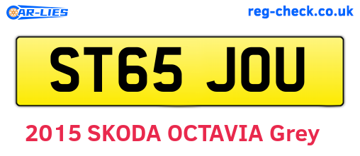 ST65JOU are the vehicle registration plates.