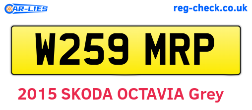 W259MRP are the vehicle registration plates.