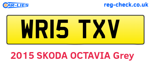 WR15TXV are the vehicle registration plates.