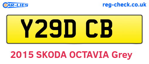Y29DCB are the vehicle registration plates.