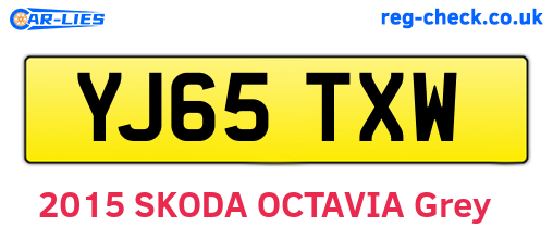 YJ65TXW are the vehicle registration plates.