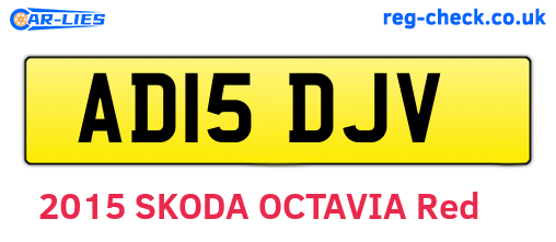 AD15DJV are the vehicle registration plates.
