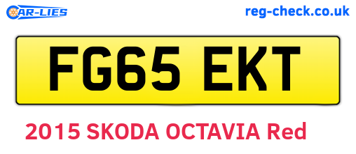 FG65EKT are the vehicle registration plates.