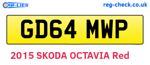 GD64MWP are the vehicle registration plates.