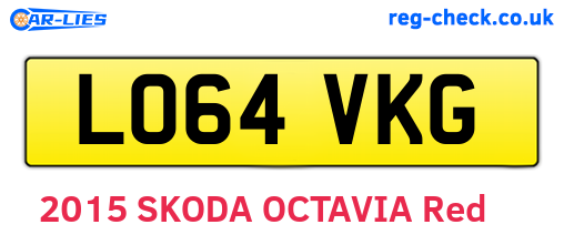 LO64VKG are the vehicle registration plates.