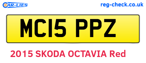 MC15PPZ are the vehicle registration plates.