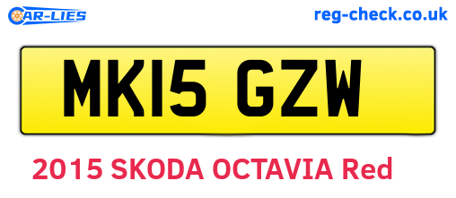 MK15GZW are the vehicle registration plates.