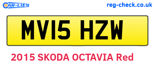 MV15HZW are the vehicle registration plates.