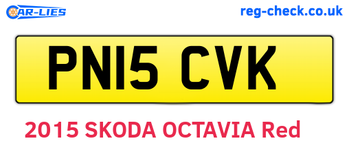 PN15CVK are the vehicle registration plates.