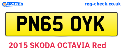 PN65OYK are the vehicle registration plates.