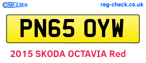 PN65OYW are the vehicle registration plates.