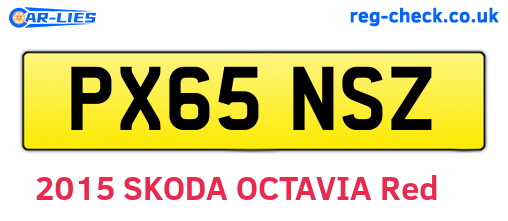 PX65NSZ are the vehicle registration plates.