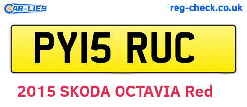 PY15RUC are the vehicle registration plates.