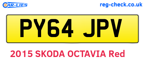 PY64JPV are the vehicle registration plates.