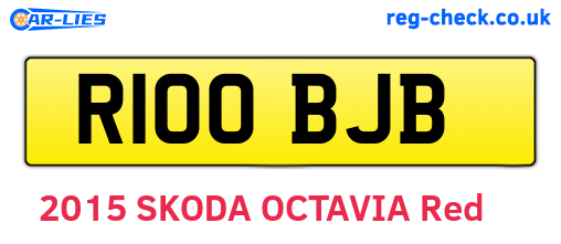 R100BJB are the vehicle registration plates.