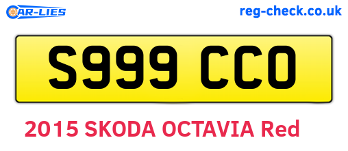 S999CCO are the vehicle registration plates.
