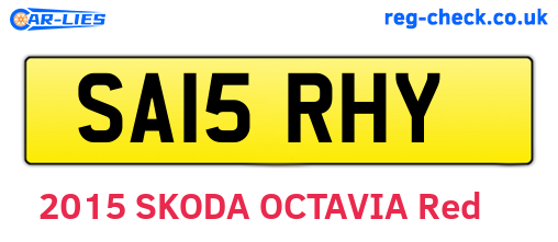 SA15RHY are the vehicle registration plates.