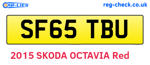 SF65TBU are the vehicle registration plates.