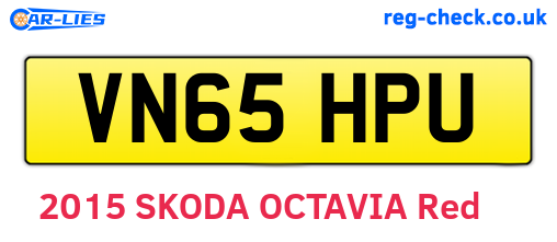 VN65HPU are the vehicle registration plates.
