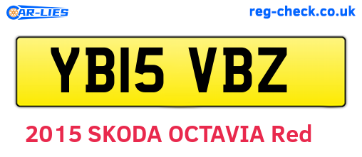 YB15VBZ are the vehicle registration plates.
