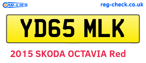 YD65MLK are the vehicle registration plates.