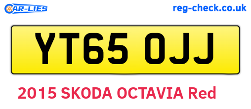 YT65OJJ are the vehicle registration plates.