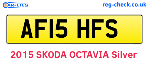 AF15HFS are the vehicle registration plates.