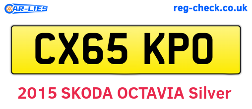 CX65KPO are the vehicle registration plates.