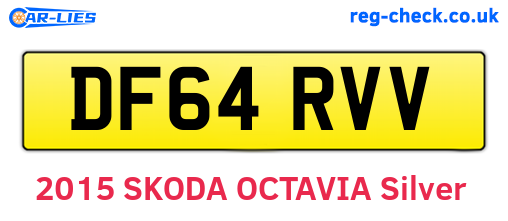 DF64RVV are the vehicle registration plates.