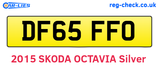 DF65FFO are the vehicle registration plates.