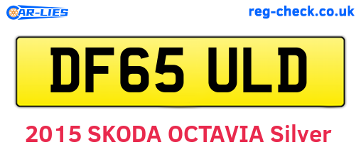 DF65ULD are the vehicle registration plates.