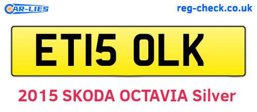 ET15OLK are the vehicle registration plates.