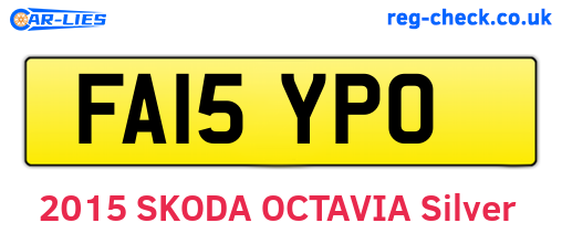 FA15YPO are the vehicle registration plates.