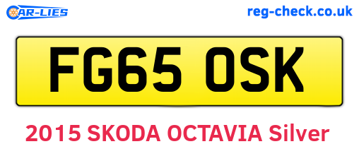 FG65OSK are the vehicle registration plates.