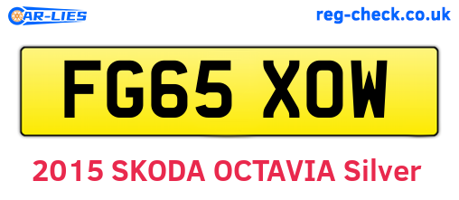 FG65XOW are the vehicle registration plates.