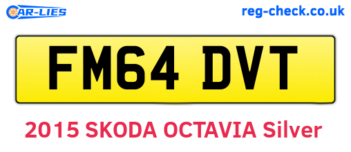 FM64DVT are the vehicle registration plates.