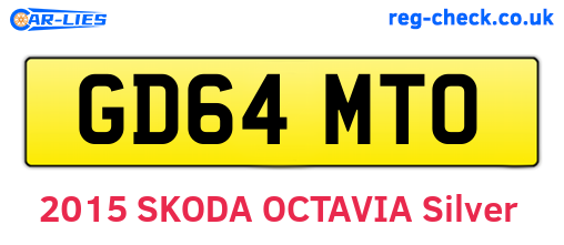 GD64MTO are the vehicle registration plates.