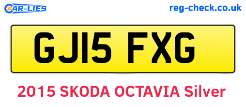 GJ15FXG are the vehicle registration plates.