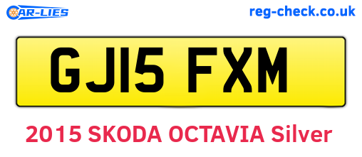 GJ15FXM are the vehicle registration plates.