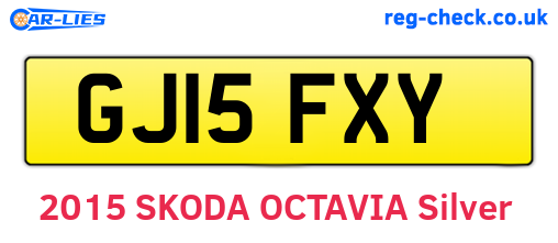 GJ15FXY are the vehicle registration plates.