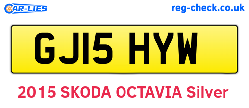 GJ15HYW are the vehicle registration plates.