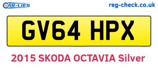 GV64HPX are the vehicle registration plates.