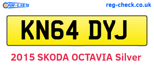 KN64DYJ are the vehicle registration plates.