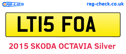 LT15FOA are the vehicle registration plates.