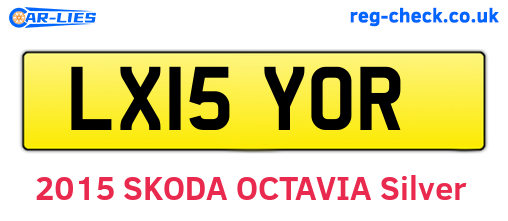 LX15YOR are the vehicle registration plates.