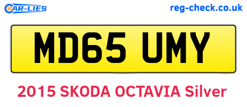 MD65UMY are the vehicle registration plates.