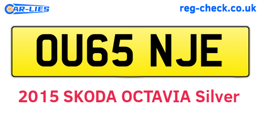 OU65NJE are the vehicle registration plates.